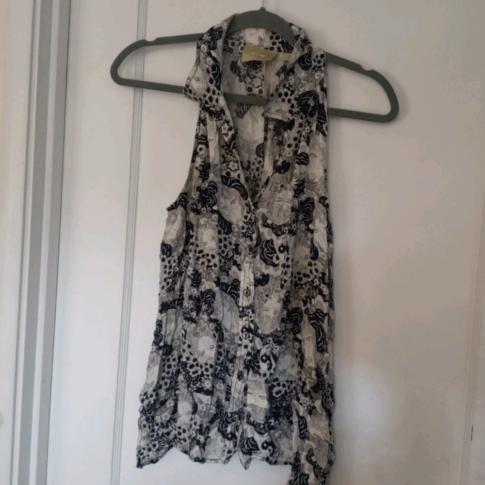 Maeve Sleeveless Silky Button Down size 10
